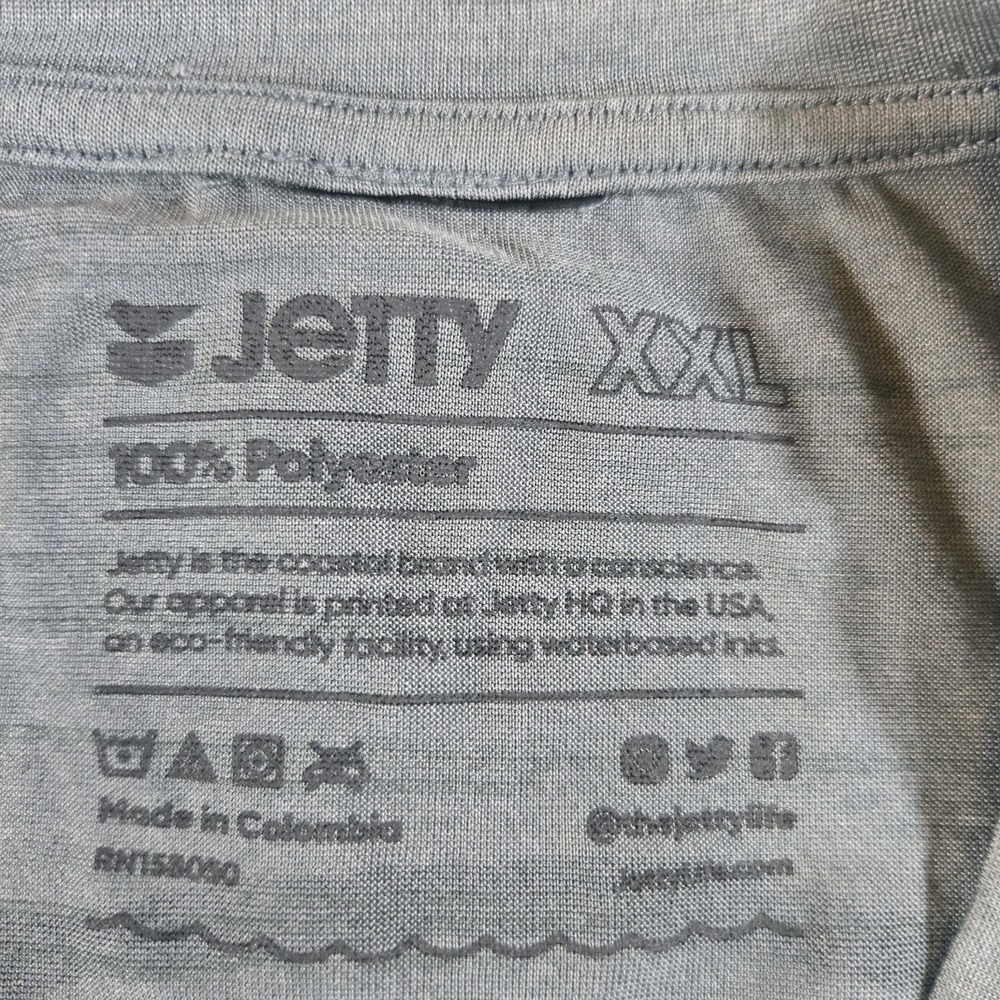 Jetty Marine Supply Co Performance Fishing T Shirt XXL Blue Polyester Graphic - Picture 5 of 8